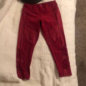 Hot pinkish/red yoga leggings